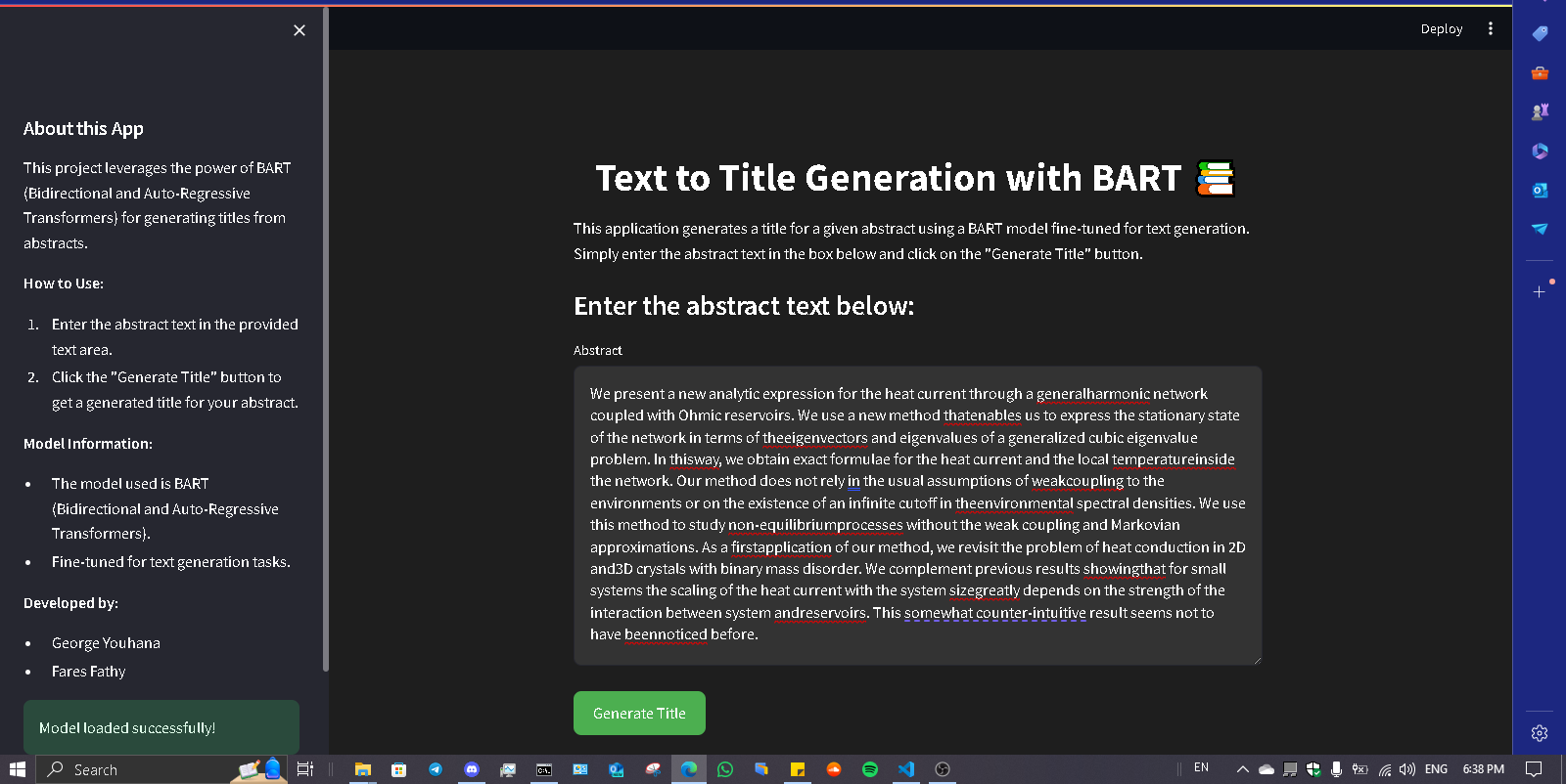 Research Paper Title Generator